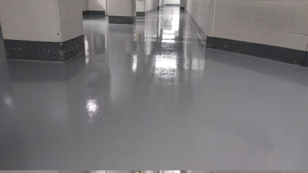 An aliphatic urethane top coat was applied, ensuring a long-lasting, protective finish.