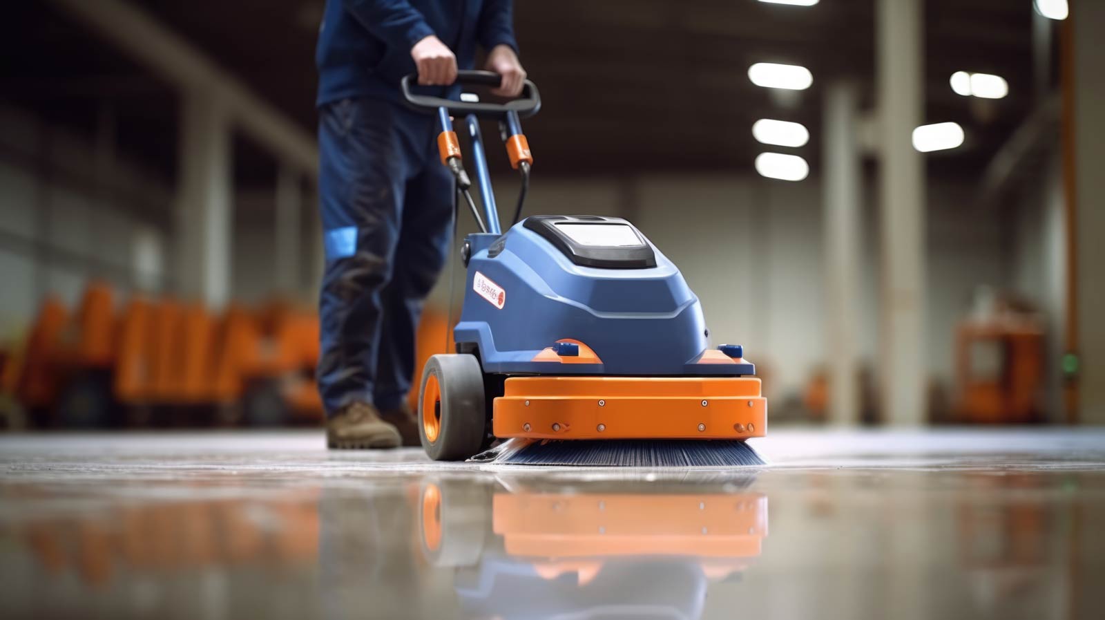 Crete Rite Concrete Services team hard at work polishing a floor